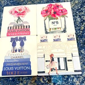 NWT Amanda Greenwood  Beautiful set of 4 designer coasters